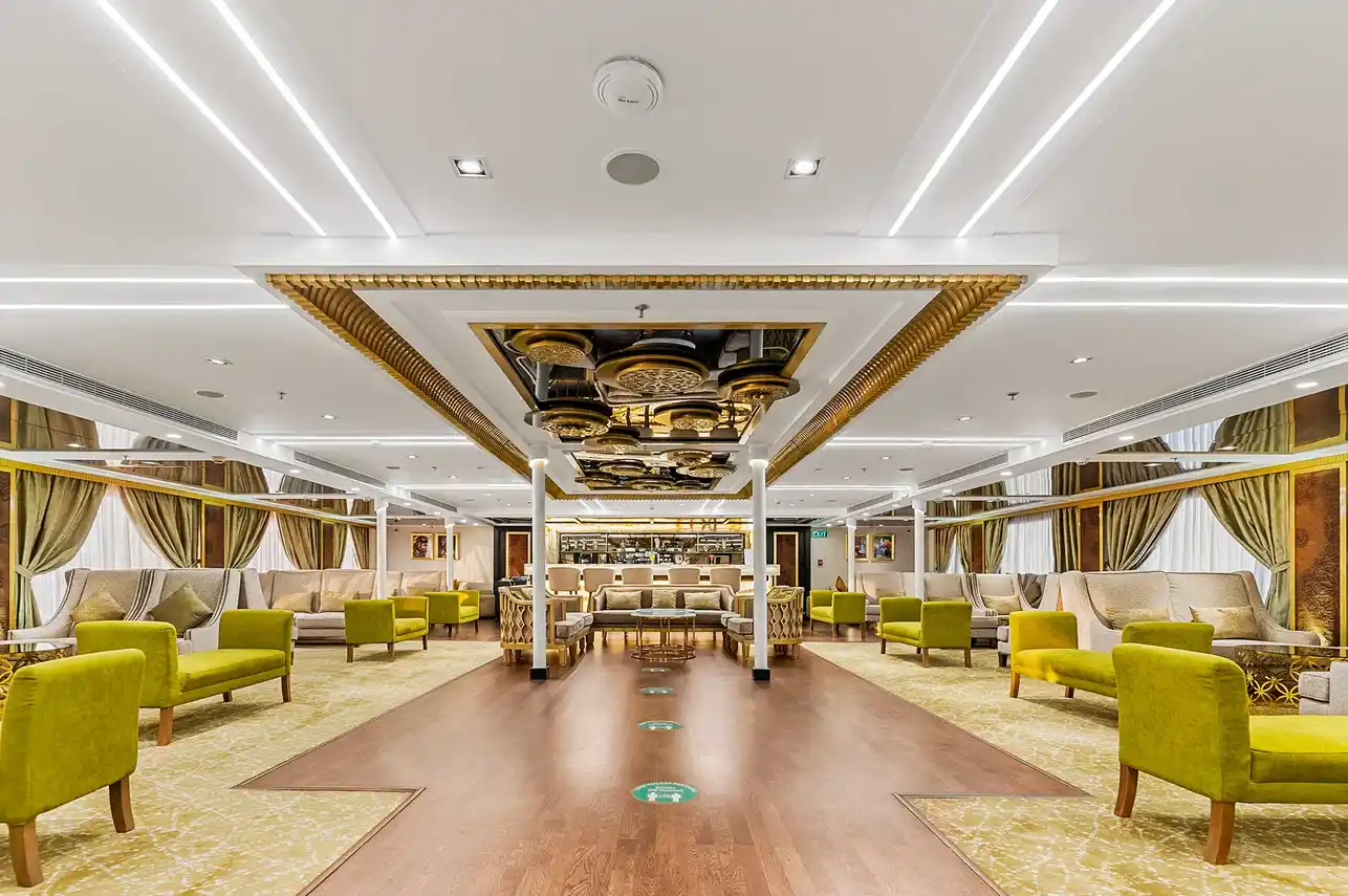 Lounge aboard the Nebu Nile Cruise Nile cruise